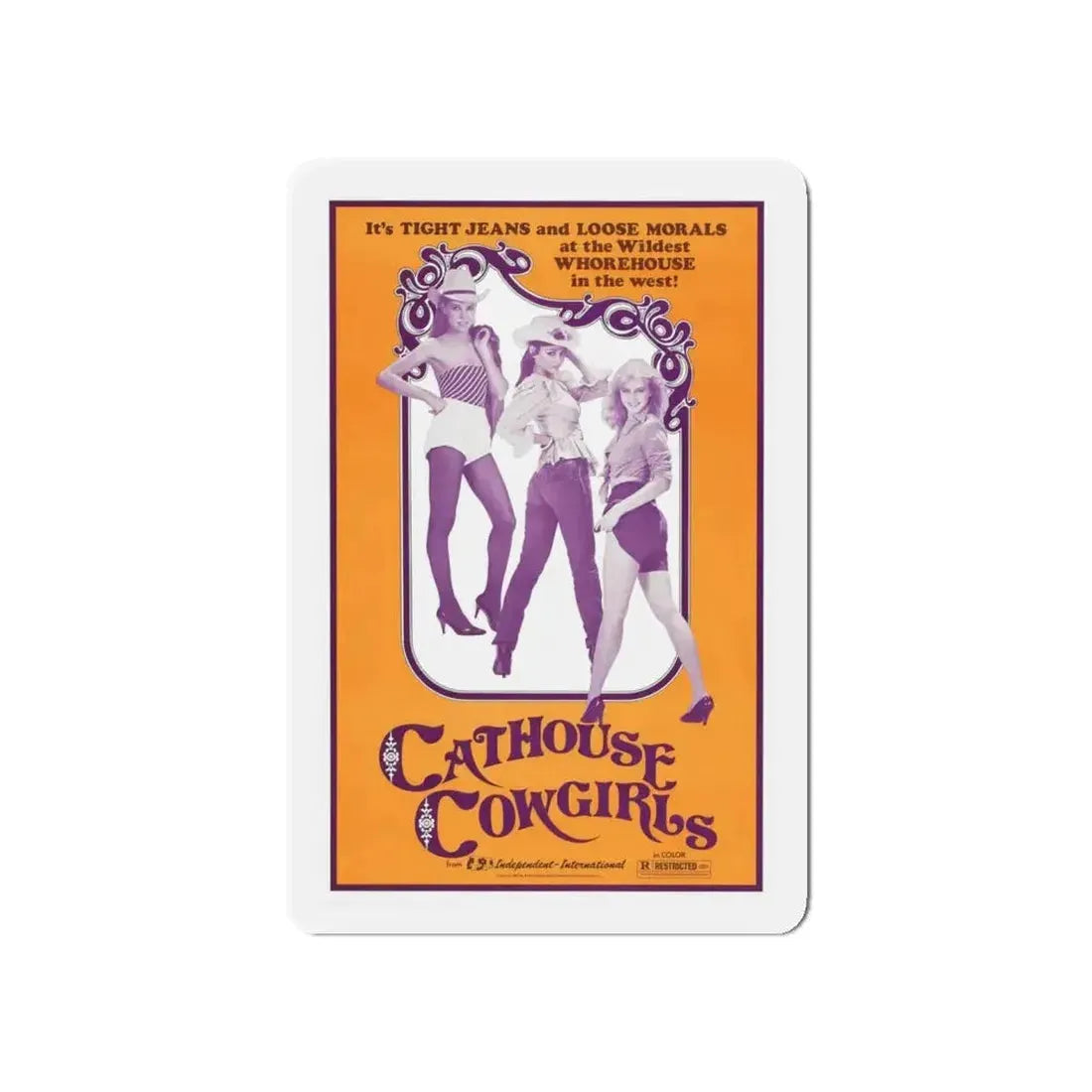 CATHOUSE COWGIRLS (BLAZING STEWARDESSES) 1975 Movie Poster - Refrigerator Magnet - The Sticker Space
