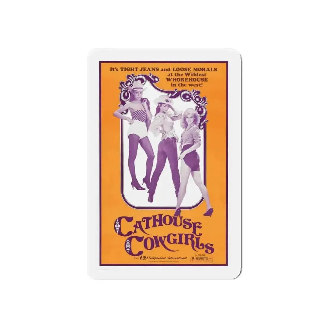 CATHOUSE COWGIRLS (BLAZING STEWARDESSES) 1975 Movie Poster - Refrigerator Magnet - The Sticker Space