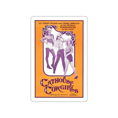 CATHOUSE COWGIRLS (BLAZING STEWARDESSES) 1975 Movie Poster STICKER Vinyl Die-Cut Decal 6 Inch - The Sticker Space