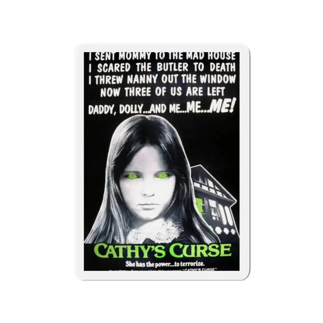 CATHY'S CURSE 1977 Movie Poster - Refrigerator Magnet 2 Inch - The Sticker Space