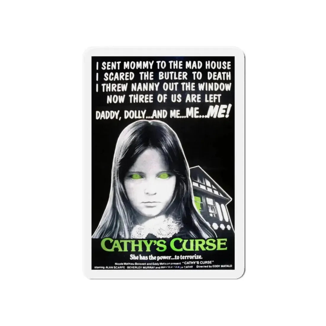 CATHY'S CURSE 1977 Movie Poster - Refrigerator Magnet 5 Inch - The Sticker Space