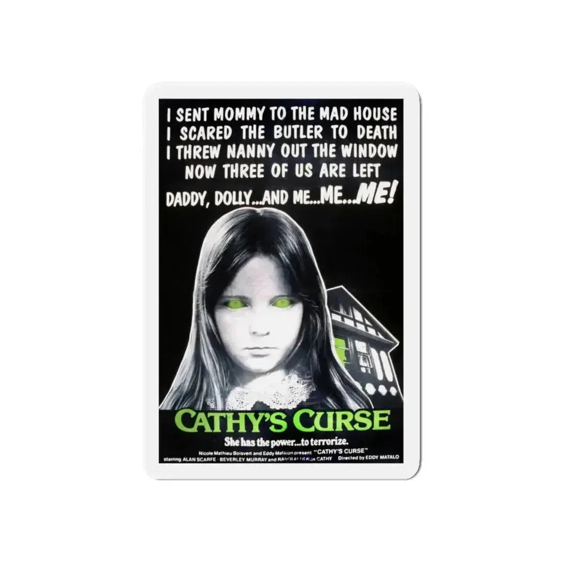 CATHY'S CURSE 1977 Movie Poster - Refrigerator Magnet - The Sticker Space