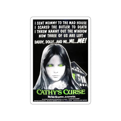 CATHY'S CURSE 1977 Movie Poster STICKER Vinyl Die-Cut Decal 5 Inch - The Sticker Space