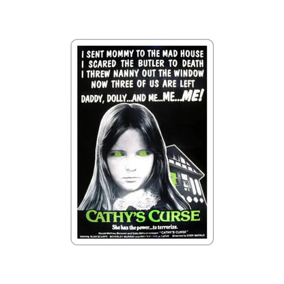 CATHY'S CURSE 1977 Movie Poster STICKER Vinyl Die-Cut Decal - The Sticker Space