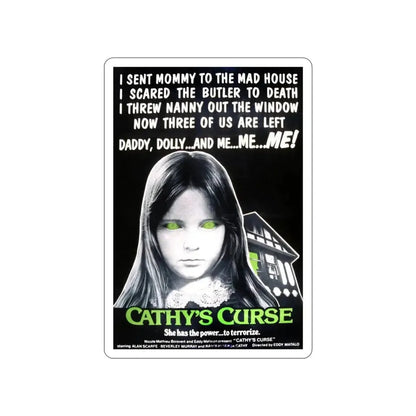 CATHY'S CURSE 1977 Movie Poster STICKER Vinyl Die-Cut Decal - The Sticker Space