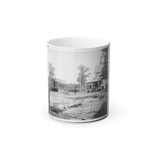 Catlett's Station, Va. The Station With U.S. Military Railroad Boxcars and Soldiers (U.S. Civil War) Color Morphing Mug 11oz-11oz-The Sticker Space