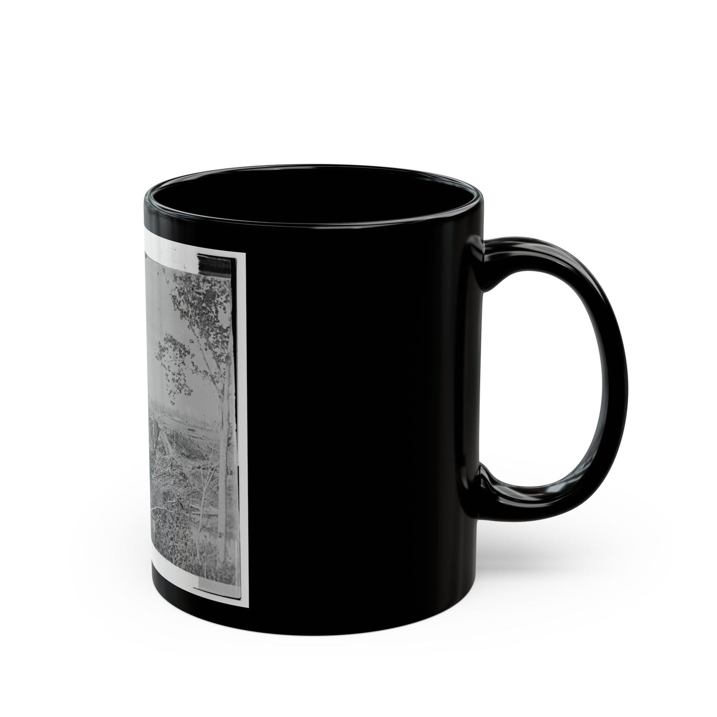 Catlett's Station, Va., Vicinity. Federal Soldiers Rebuilding The Orange & Alexandria Railroad Bridge Over Cedar Run (U.S. Civil War) Black Coffee Mug