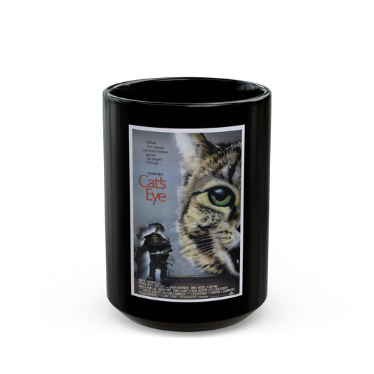 CAT'S EYE 1985 Movie Poster - Black Coffee Mug-15oz-The Sticker Space