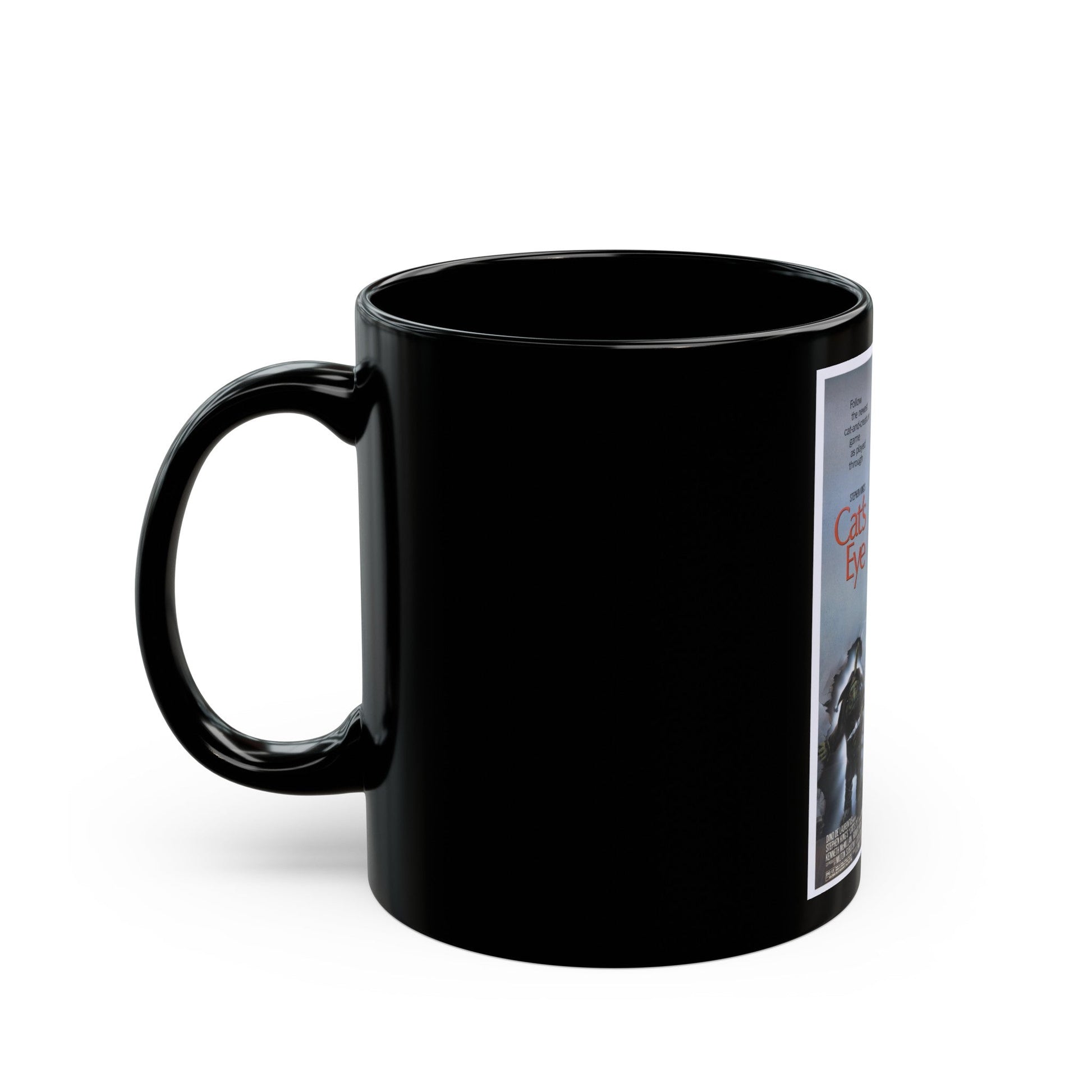 CAT'S EYE 1985 Movie Poster - Black Coffee Mug-The Sticker Space