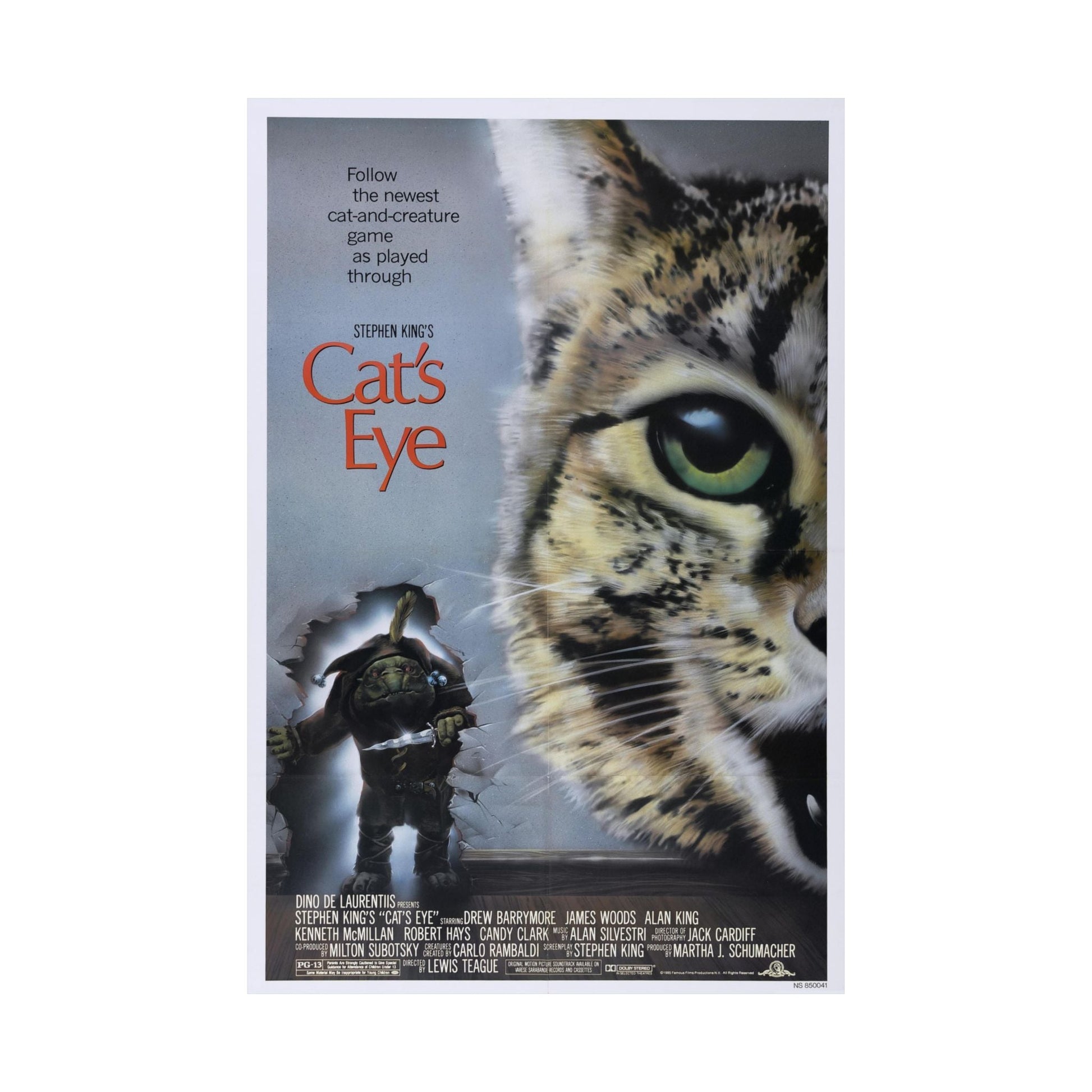 CAT'S EYE 1985 - Paper Movie Poster-The Sticker Space