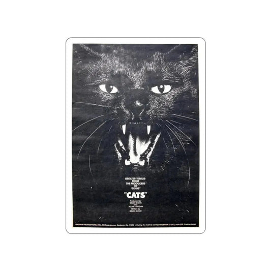 CATS (NEVER PRODUCED) 1977 Movie Poster STICKER Vinyl Die-Cut Decal 2 Inch - The Sticker Space