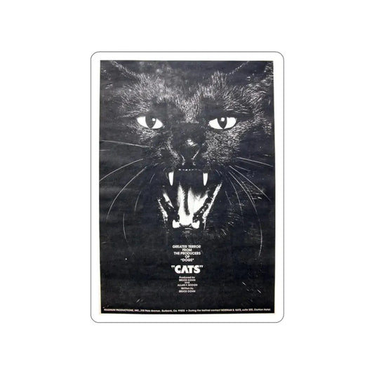 CATS (NEVER PRODUCED) 1977 Movie Poster STICKER Vinyl Die-Cut Decal 2 Inch - The Sticker Space