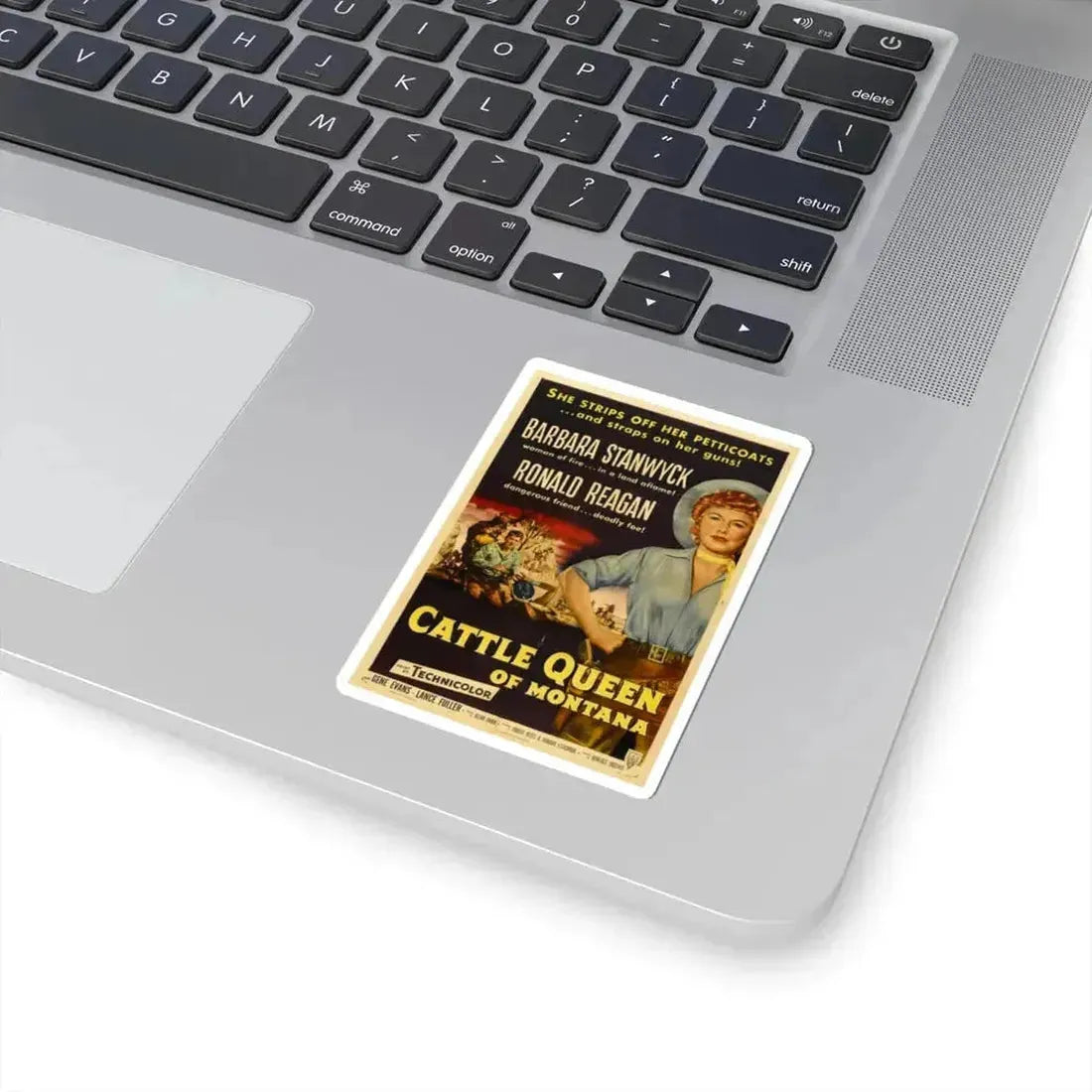 Cattle Queen of Montana 1954 Movie Poster - STICKER Vinyl Kiss-Cut Decal - The Sticker Space