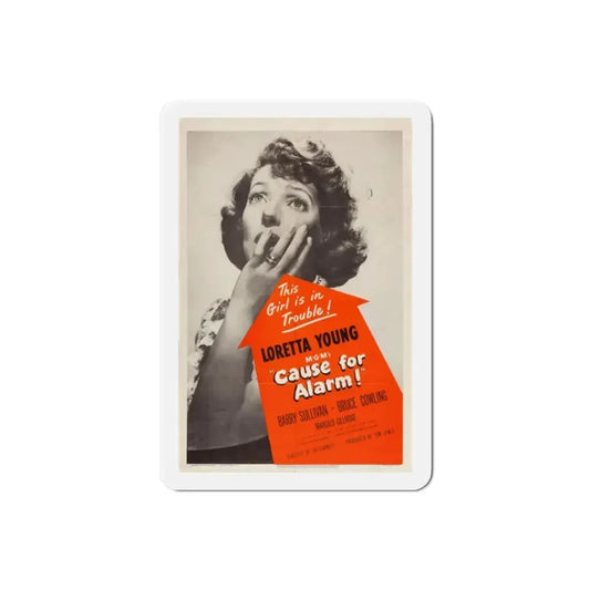 Cause for Alarm 1951 Movie Poster Refrigerator Magnet 2 Inch - The Sticker Space