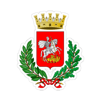 Cavallermaggiore-Stemma (Italy) (Coat of Arms) STICKER Vinyl Kiss-Cut Decal 6 Inch White - The Sticker Space