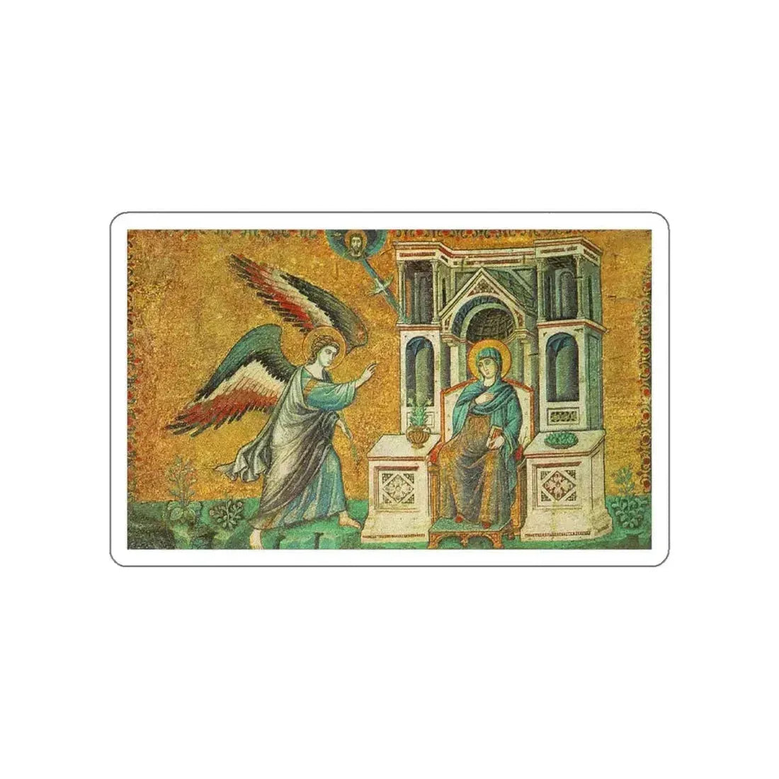 CAVALLINI, Pietro - Annunciation (Artwork) STICKER Vinyl Die-Cut Decal White Die-Cut 6 Inch - The Sticker Space