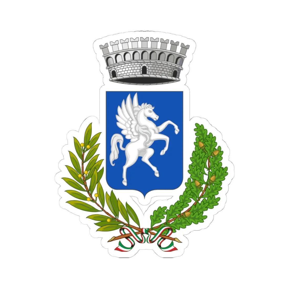 Cavallino Italia-Stemma (Italy) (Coat of Arms) STICKER Vinyl Kiss-Cut Decal - The Sticker Space