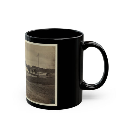 Cavalry Depot At Giesboro, Md. Soldier Facing Man And Girl With People In Horse-Drawn Carriage In Foreground (U.S. Civil War) Black Coffee Mug