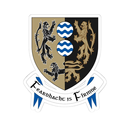 Cavan crest (Ireland) (Coat of Arms) STICKER Vinyl Kiss-Cut Decal 6 Inch White - The Sticker Space