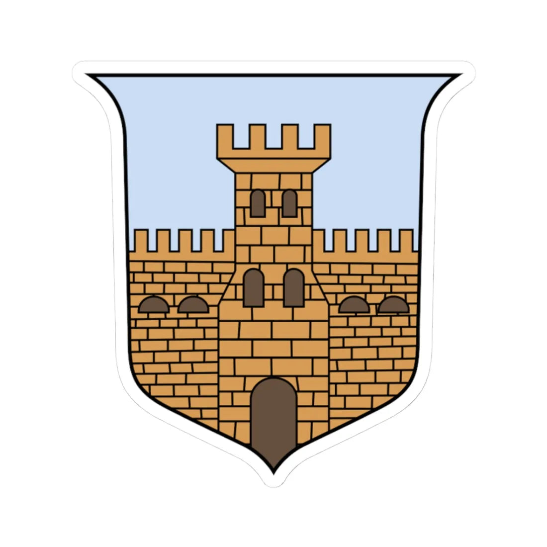 Cavarzere-Stemma (Italy) (Coat of Arms) STICKER Vinyl Kiss-Cut Decal 3 Inch White - The Sticker Space