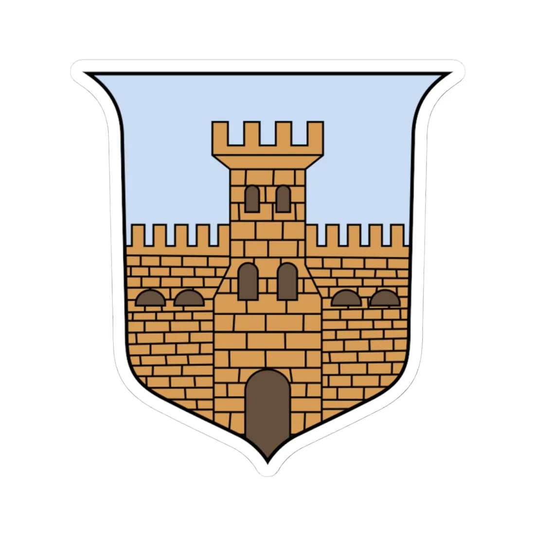 Cavarzere-Stemma (Italy) (Coat of Arms) STICKER Vinyl Kiss-Cut Decal 4 Inch White - The Sticker Space