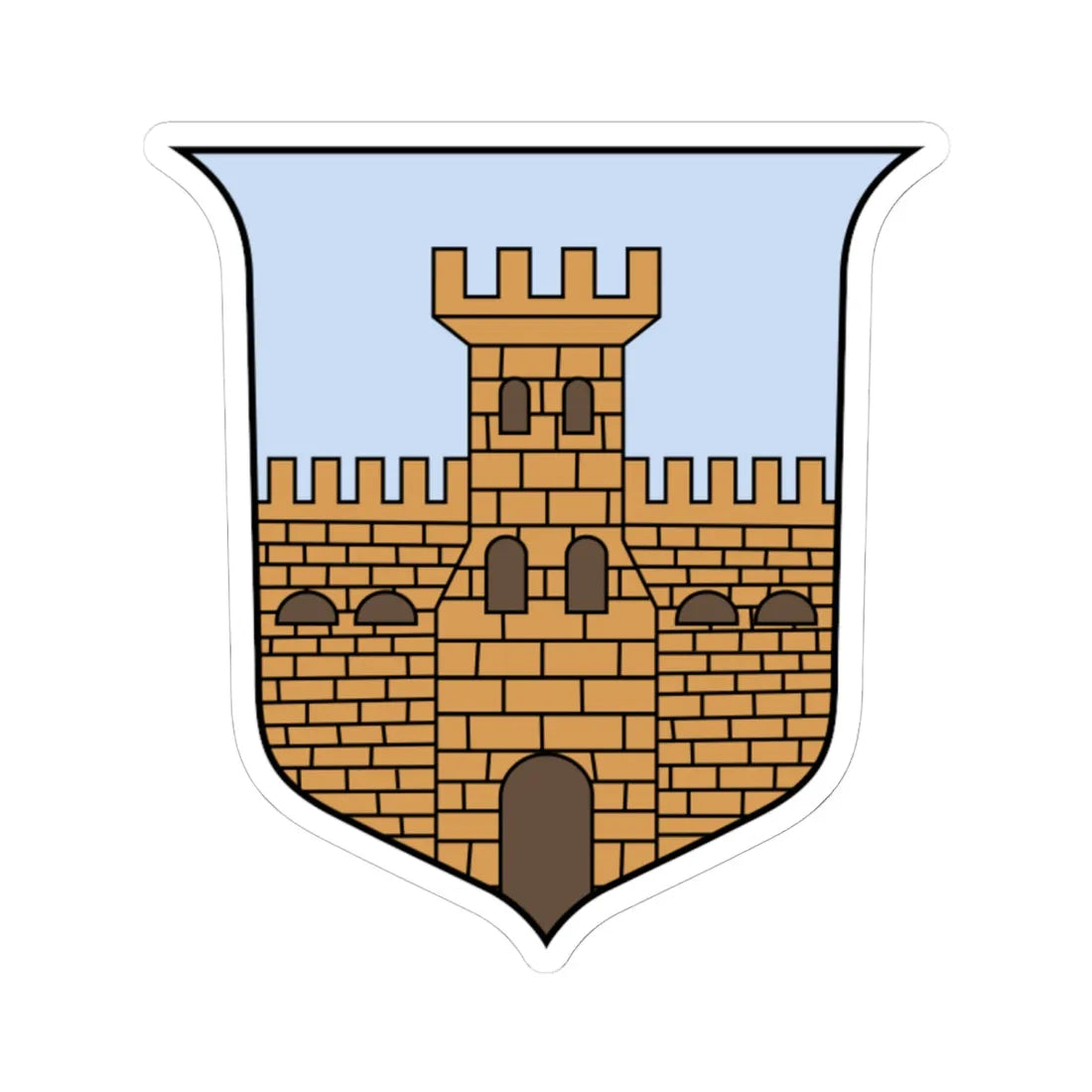 Cavarzere-Stemma (Italy) (Coat of Arms) STICKER Vinyl Kiss-Cut Decal 6 Inch White - The Sticker Space