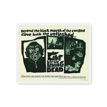 CAVE OF THE LIVING DEAD 1964 Movie Poster - Refrigerator Magnet 5 Inch - The Sticker Space