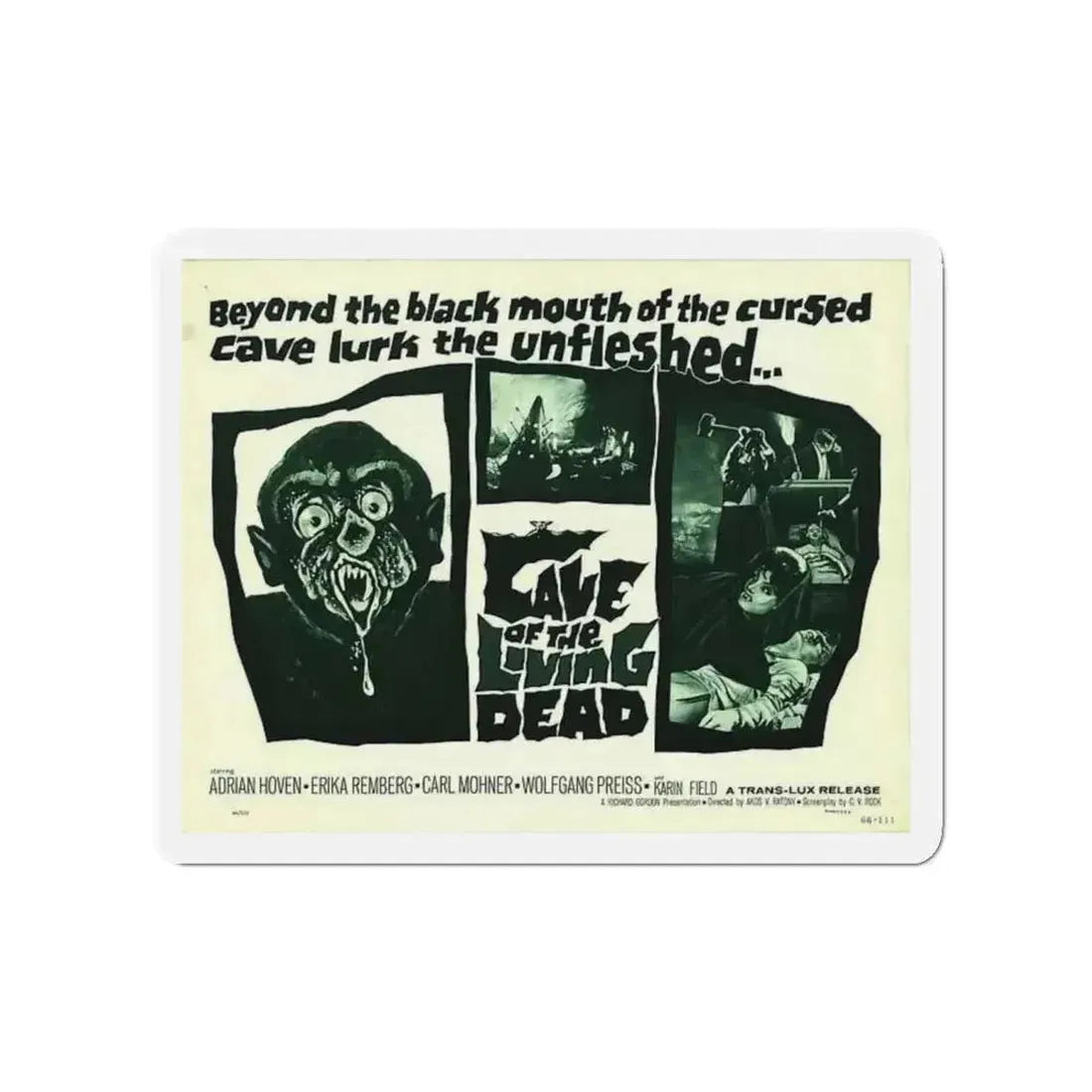 CAVE OF THE LIVING DEAD 1964 Movie Poster - Refrigerator Magnet - The Sticker Space