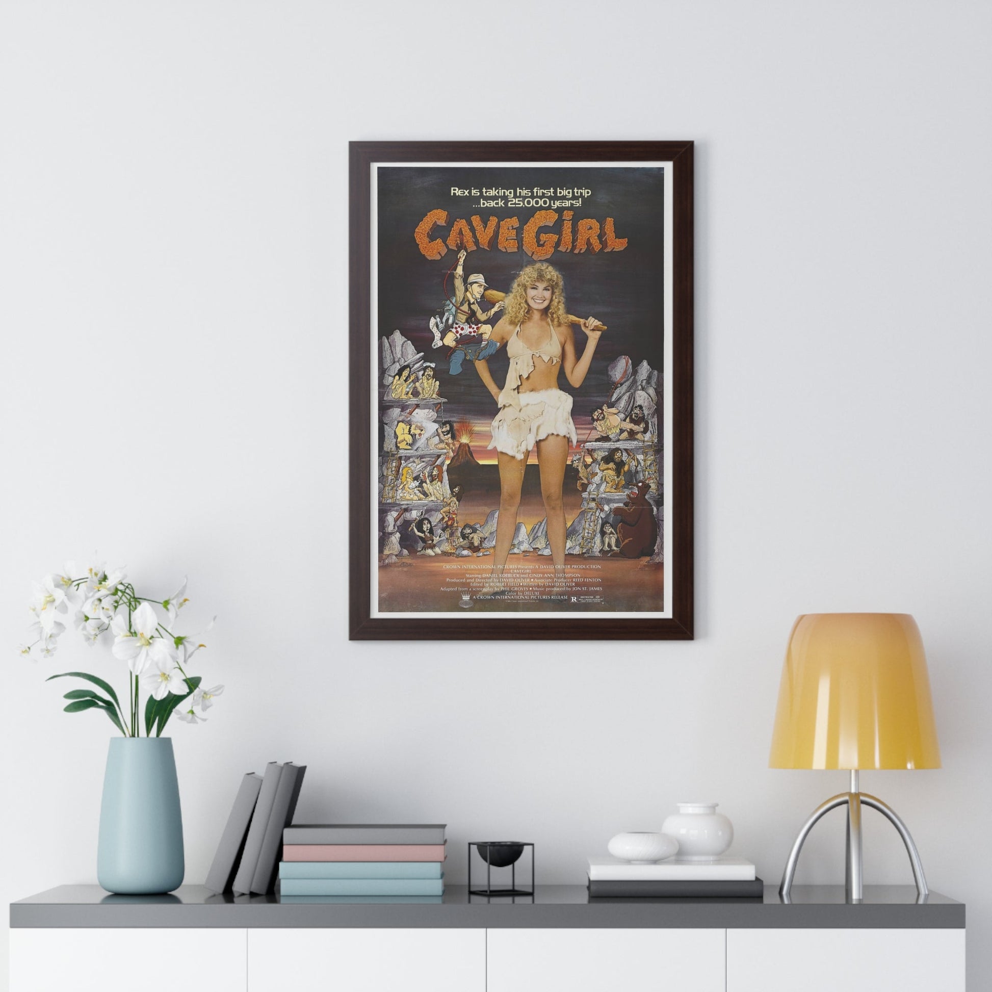 CAVEGIRL 1985 - Framed Movie Poster-The Sticker Space