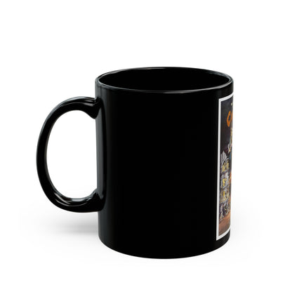 CAVEGIRL 1985 Movie Poster - Black Coffee Mug-The Sticker Space