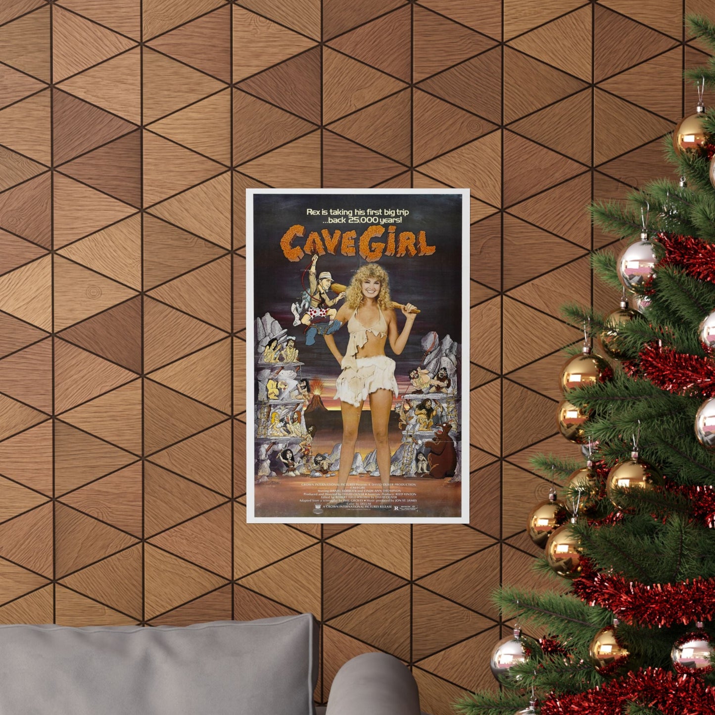 CAVEGIRL 1985 - Paper Movie Poster-The Sticker Space