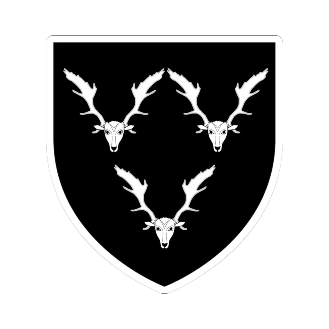 Cavendish coat of arms (England) (Coat of Arms) STICKER Vinyl Kiss-Cut Decal 3 Inch White - The Sticker Space