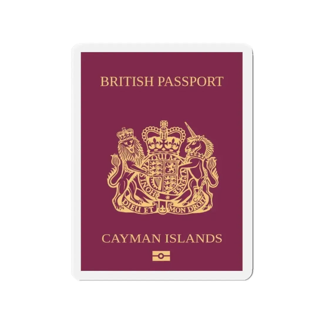 Cayman Islands Passport - Refrigerator Magnet 2 Inch - The Sticker Space