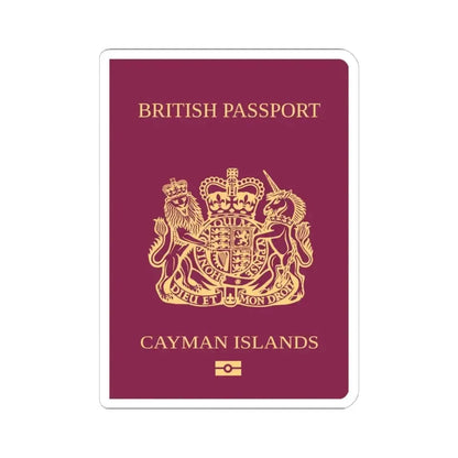 Cayman Islands Passport - STICKER Vinyl Kiss-Cut Decal 4 Inch White - The Sticker Space