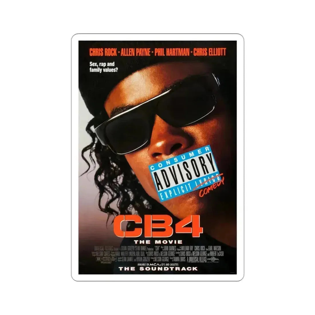CB4 1993 Movie Poster STICKER Vinyl Die-Cut Decal 3 Inch - The Sticker Space