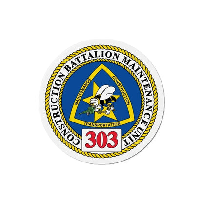 CBMU 303 (U.S. Navy) Refrigerator Magnet 3 Inch - The Sticker Space
