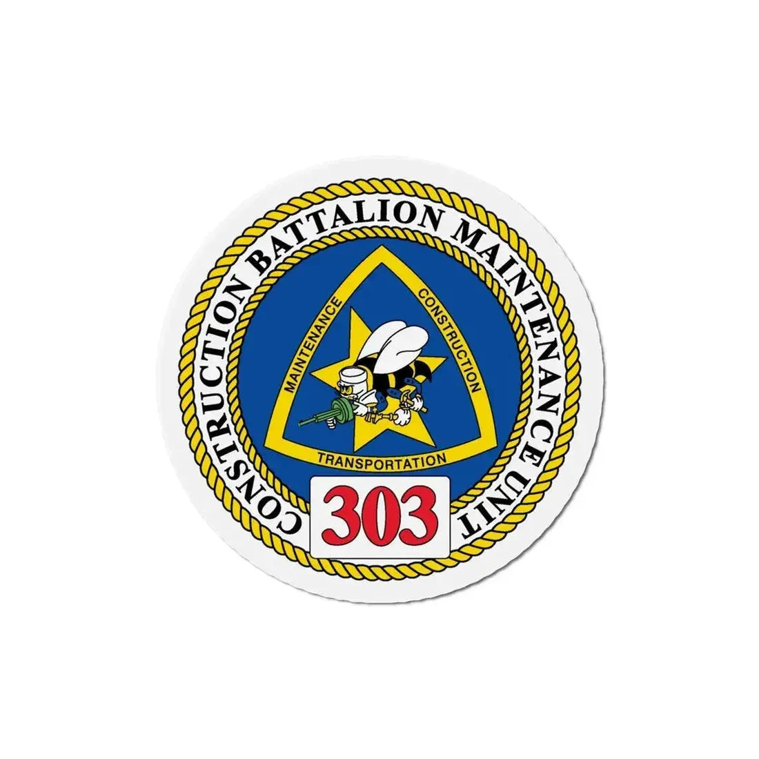 CBMU 303 (U.S. Navy) Refrigerator Magnet 6 Inch - The Sticker Space