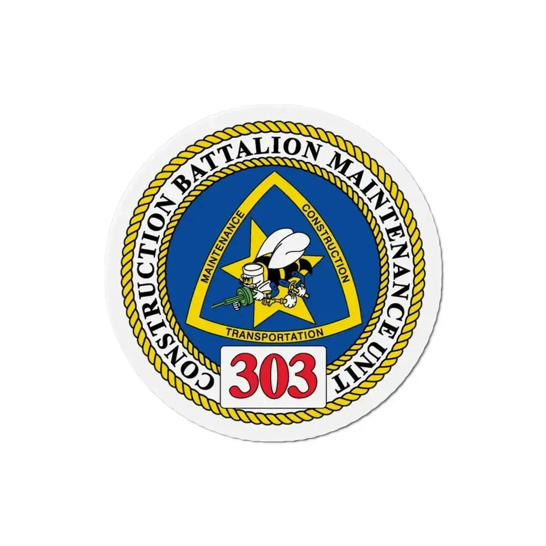 CBMU 303 (U.S. Navy) Refrigerator Magnet - The Sticker Space