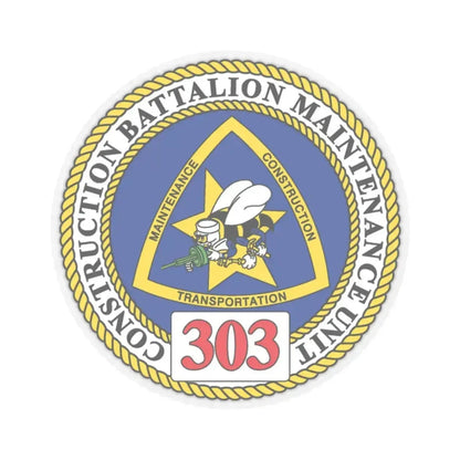 CBMU 303 (U.S. Navy) STICKER Vinyl Kiss-Cut Decal 2 Inch Transparent - The Sticker Space