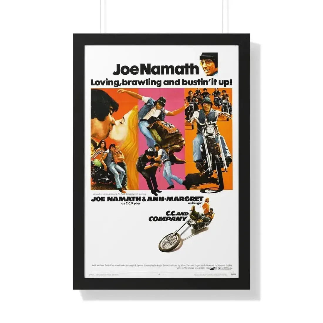 CC AND COMPANY 1970 - Framed Movie Poster 20" x 30" Black - The Sticker Space