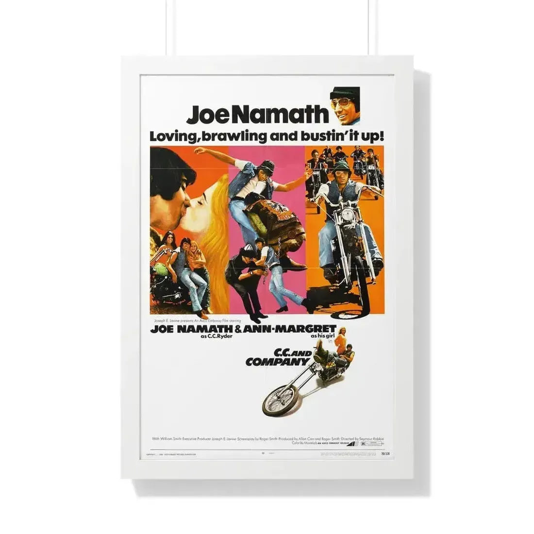 CC AND COMPANY 1970 - Framed Movie Poster 20" x 30" White - The Sticker Space