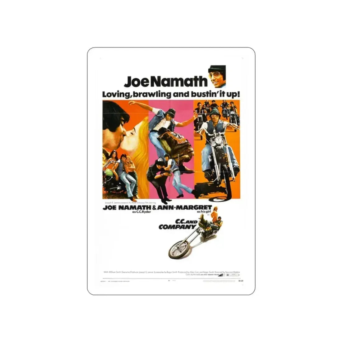 CC AND COMPANY 1970 Movie Poster STICKER Vinyl Die-Cut Decal 2 Inch - The Sticker Space