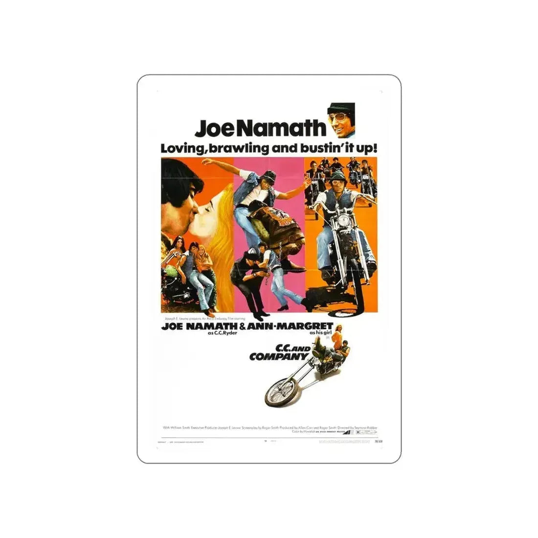 CC AND COMPANY 1970 Movie Poster STICKER Vinyl Die-Cut Decal 5 Inch - The Sticker Space