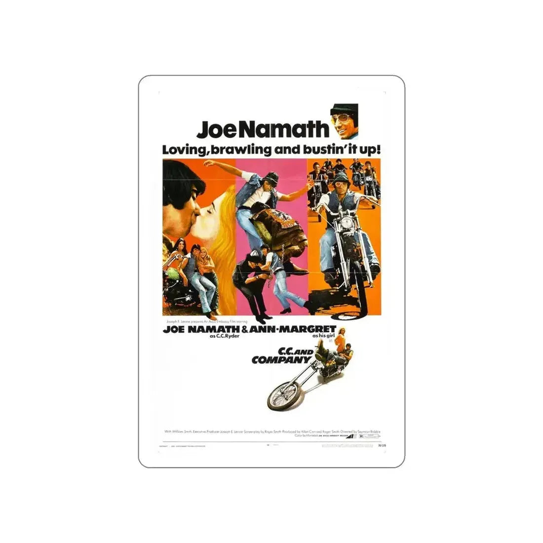 CC AND COMPANY 1970 Movie Poster STICKER Vinyl Die-Cut Decal - The Sticker Space