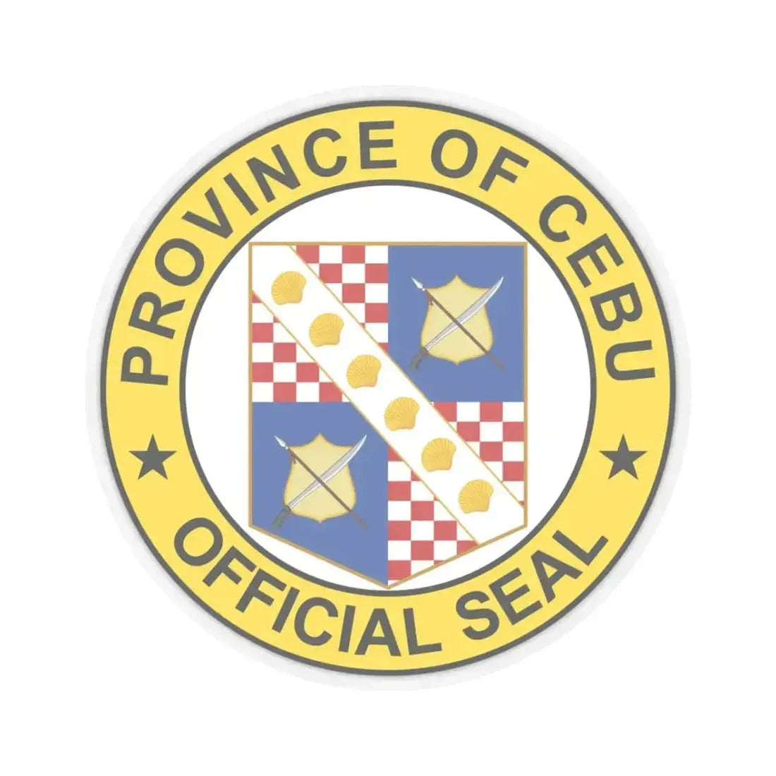 Cebu province seal 2 (Philippines) STICKER Vinyl Kiss-Cut Decal 3 Inch Transparent - The Sticker Space