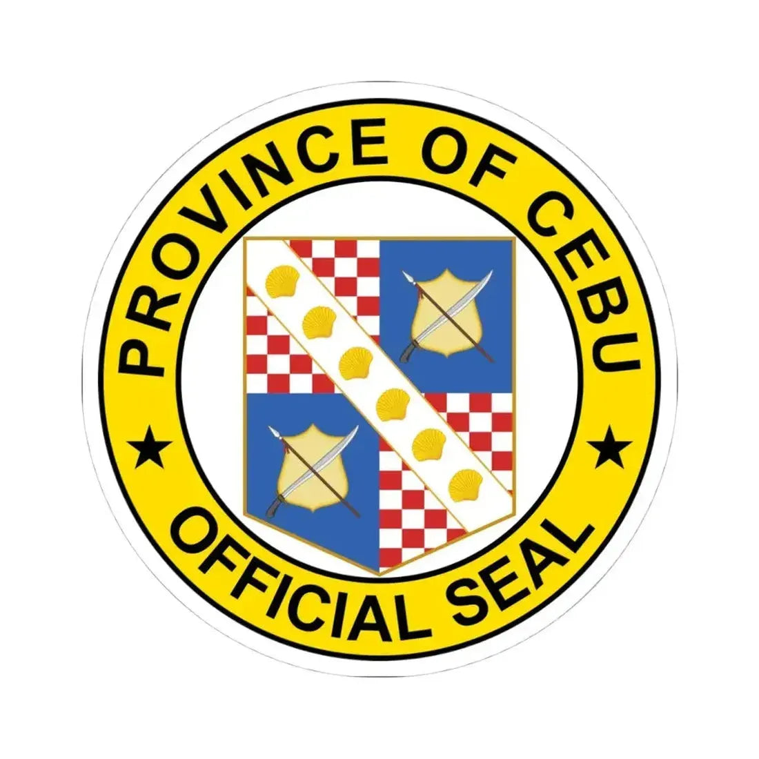 Cebu province seal 2 (Philippines) STICKER Vinyl Kiss-Cut Decal 4 Inch White - The Sticker Space