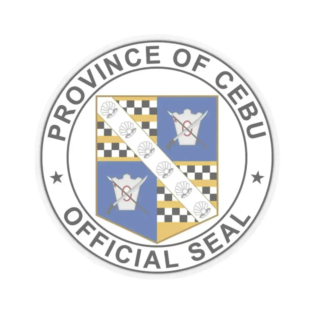 Cebu Province Seal (Philippines) STICKER Vinyl Kiss-Cut Decal 2 Inch Transparent - The Sticker Space
