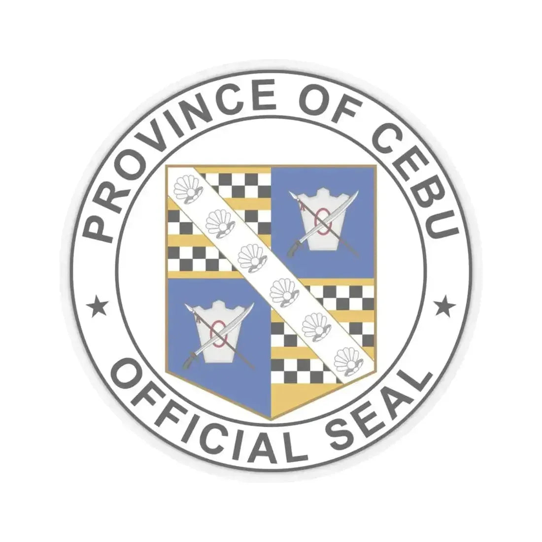 Cebu Province Seal (Philippines) STICKER Vinyl Kiss-Cut Decal 4 Inch Transparent - The Sticker Space