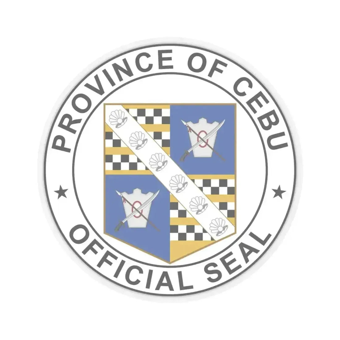 Cebu Province Seal (Philippines) STICKER Vinyl Kiss-Cut Decal 6 Inch Transparent - The Sticker Space