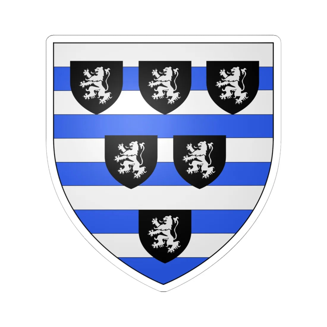 Cecil (England) (Coat of Arms) STICKER Vinyl Kiss-Cut Decal 6 Inch White - The Sticker Space